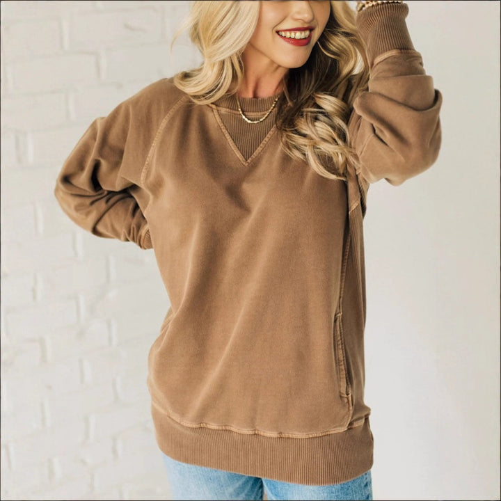 Damen bequemer Oversized Sweatpullover mit lässigem Design Drune