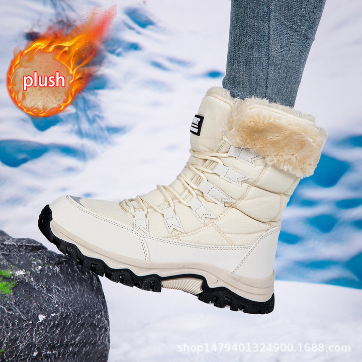 Damen warme Winterstiefel mit kuscheligem Futter und rutschfester Sohle Drune