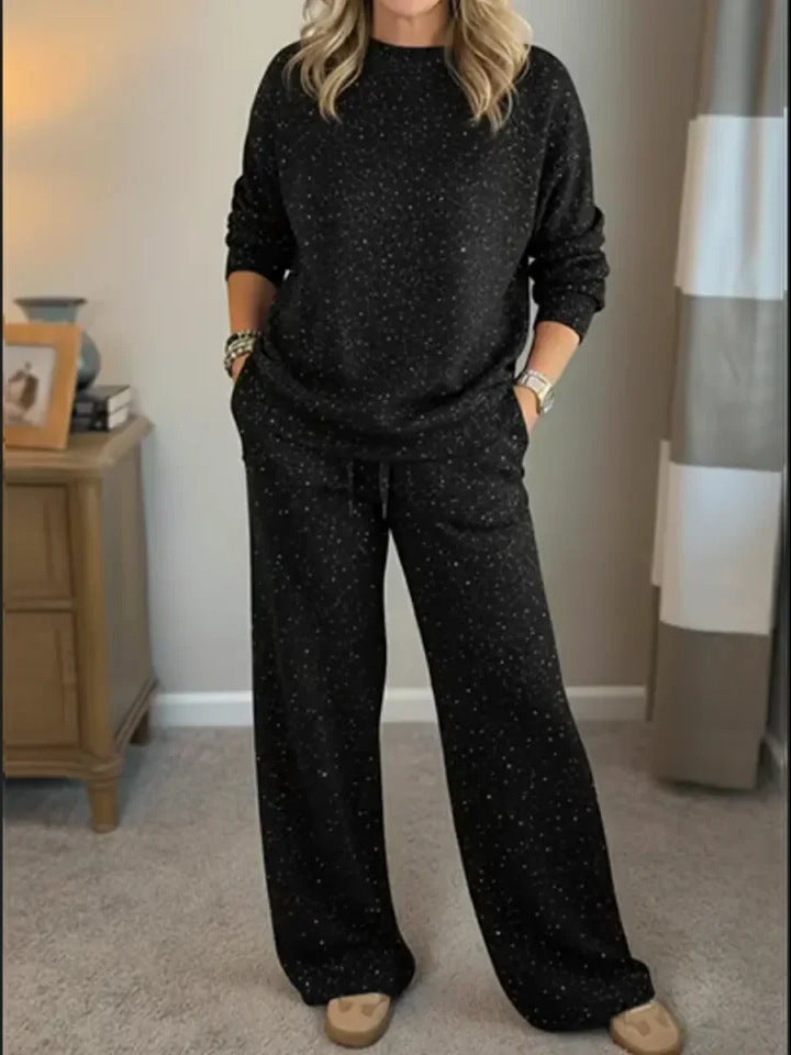 Damen Lässiges Lounge-Set aus weichem Material mit weitem Schnitt Drune