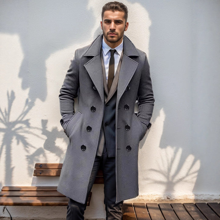 Herren eleganter Woll-Mantel Drune