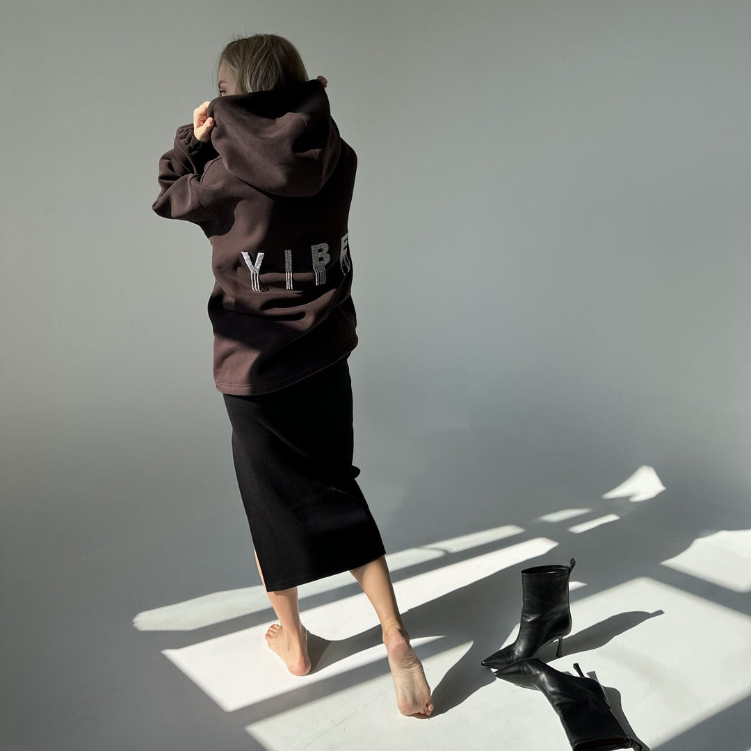 Damen Kapuzenpullover mit kreativem Details und legerem Schnitt Drune