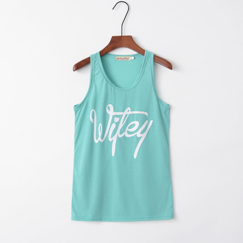 Damen Tanktop mit trendigem Schriftzug Drune