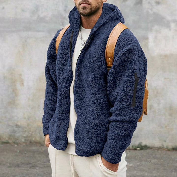 Herren Kuschelige Fleecejacke mit praktischen Taschen Drune