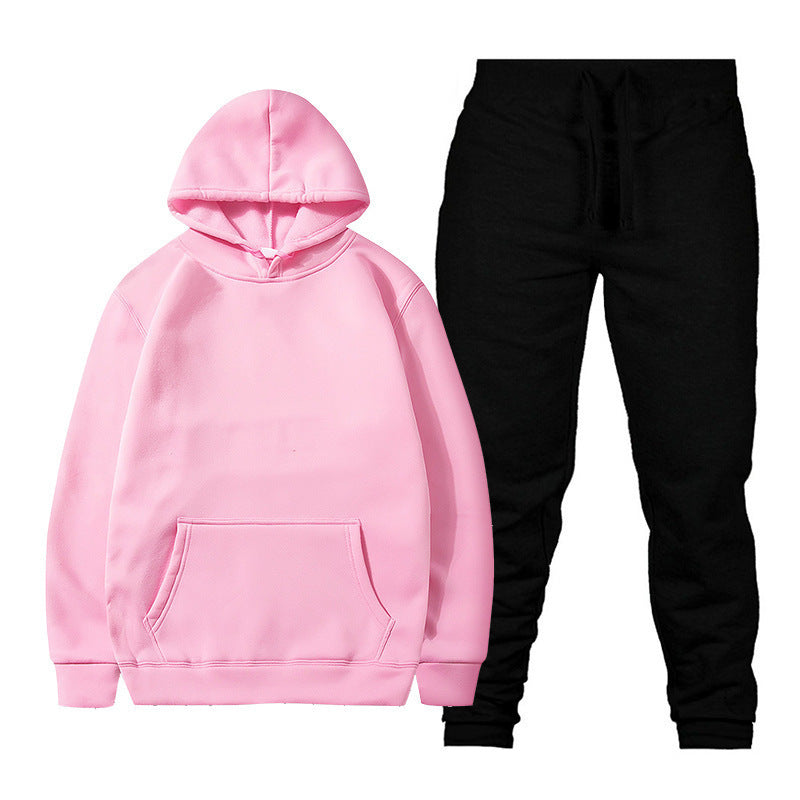 Unisex nan gemütliches Hoodie-Jogginganzug-Set mit Kängurutasche, elastischem Tunnelzugbund und gerippten Bündchen Drune