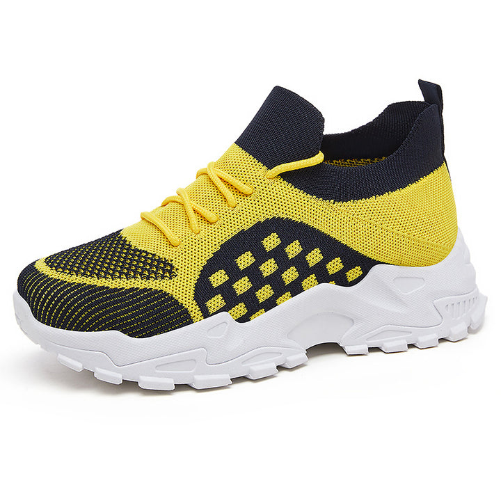 Damen nan leichter Strick-Chunky-Sneaker mit sockenähnlichem Schaft, gepolsterter Fersenstütze und griffiger Trail-Laufsohle Drune