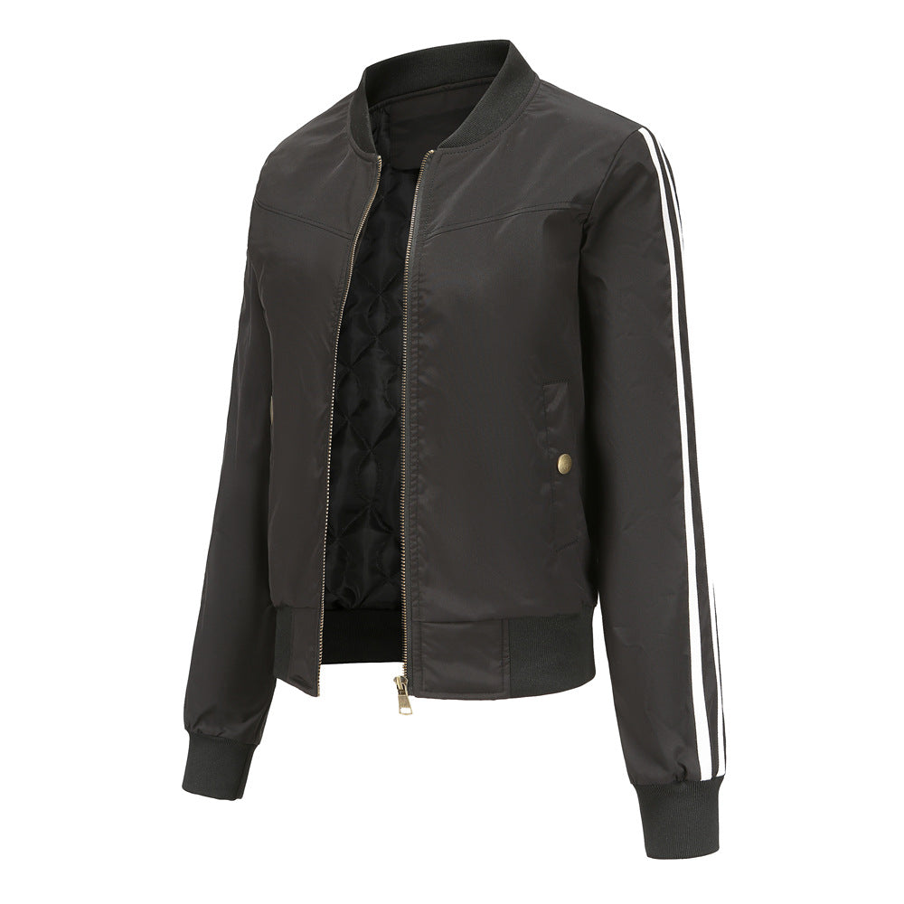 Damen moderne Funktionsjacke mit sportlichen Streifen Drune