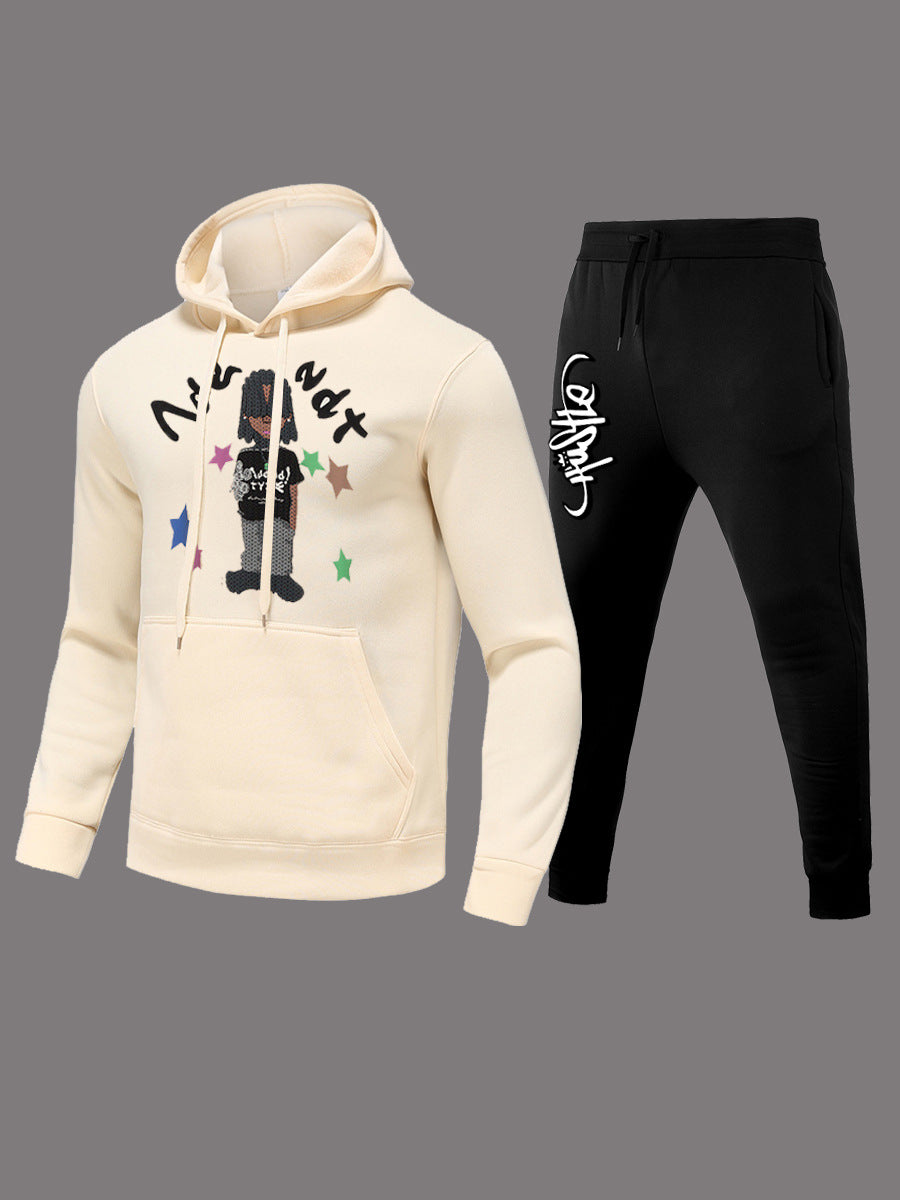 Damen Hoodie und Jogginghose Set mit kreativem Design Drune
