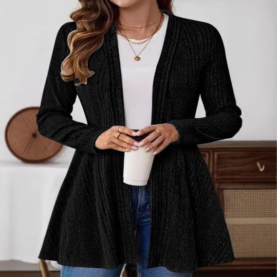 Damen Strickjacke mit offener Front und asymmetrischem Saum Drune