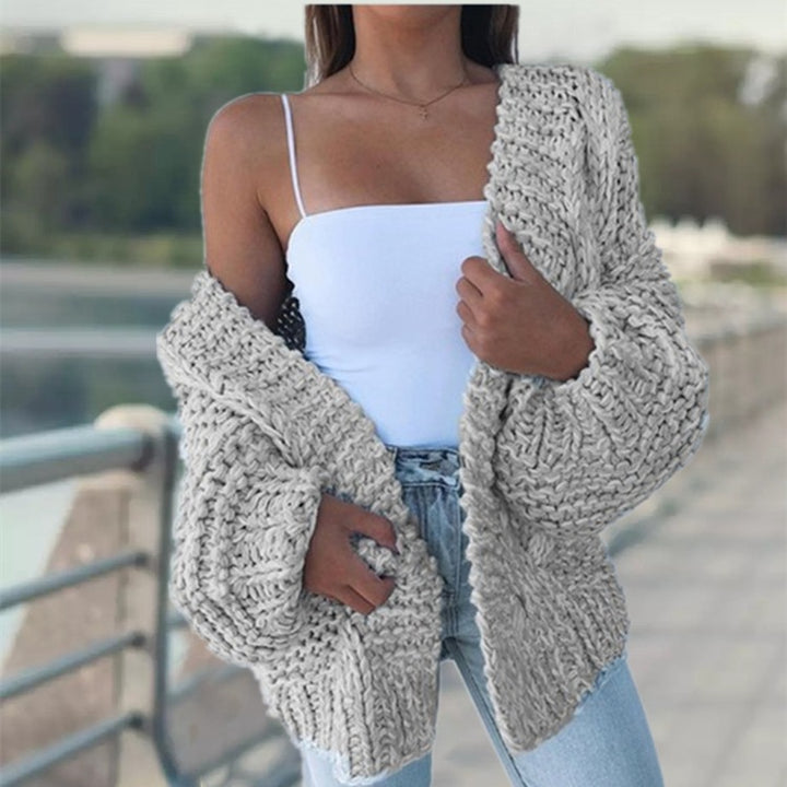 Damen Grobstrickcardigan mit oversized Ärmeln und lässigem Schnitt Drune