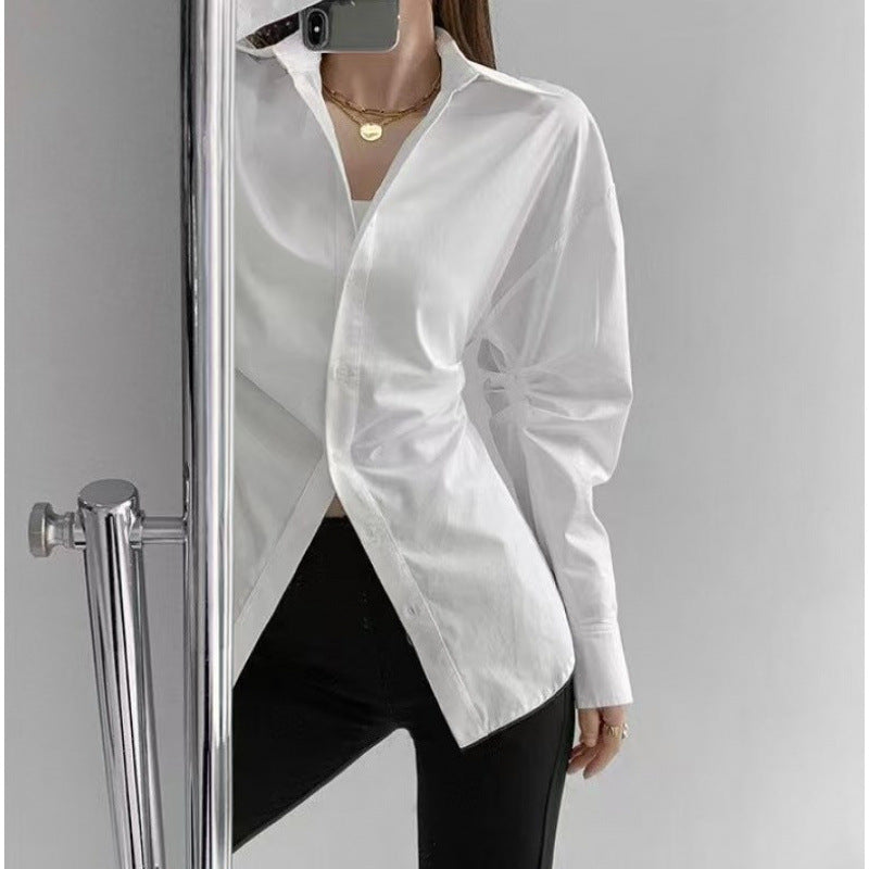 Damen Oversized Bluse mit modernen Details Drune