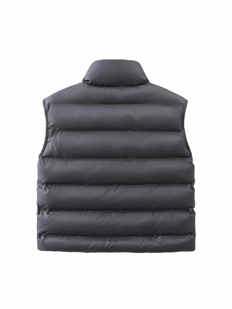 Damen Daunenweste mit hohem Kragen und Komfort-Fit Drune