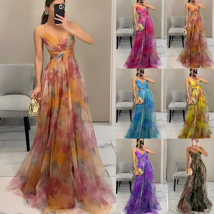Damen Elegantes und florales Abendkleid mit schmeichelndem Schnitt Drune
