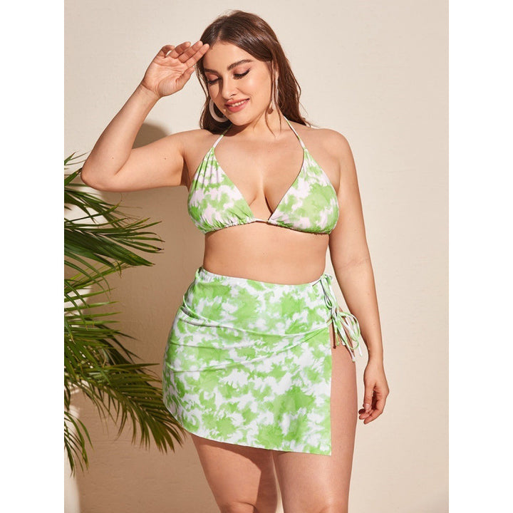Damen Triangel-Bikini mit asymmetrischem Wickelrock Drune