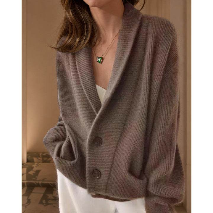 Damen Strickjacke mit eleganten Knopfdetails und lässigem Schnitt Drune