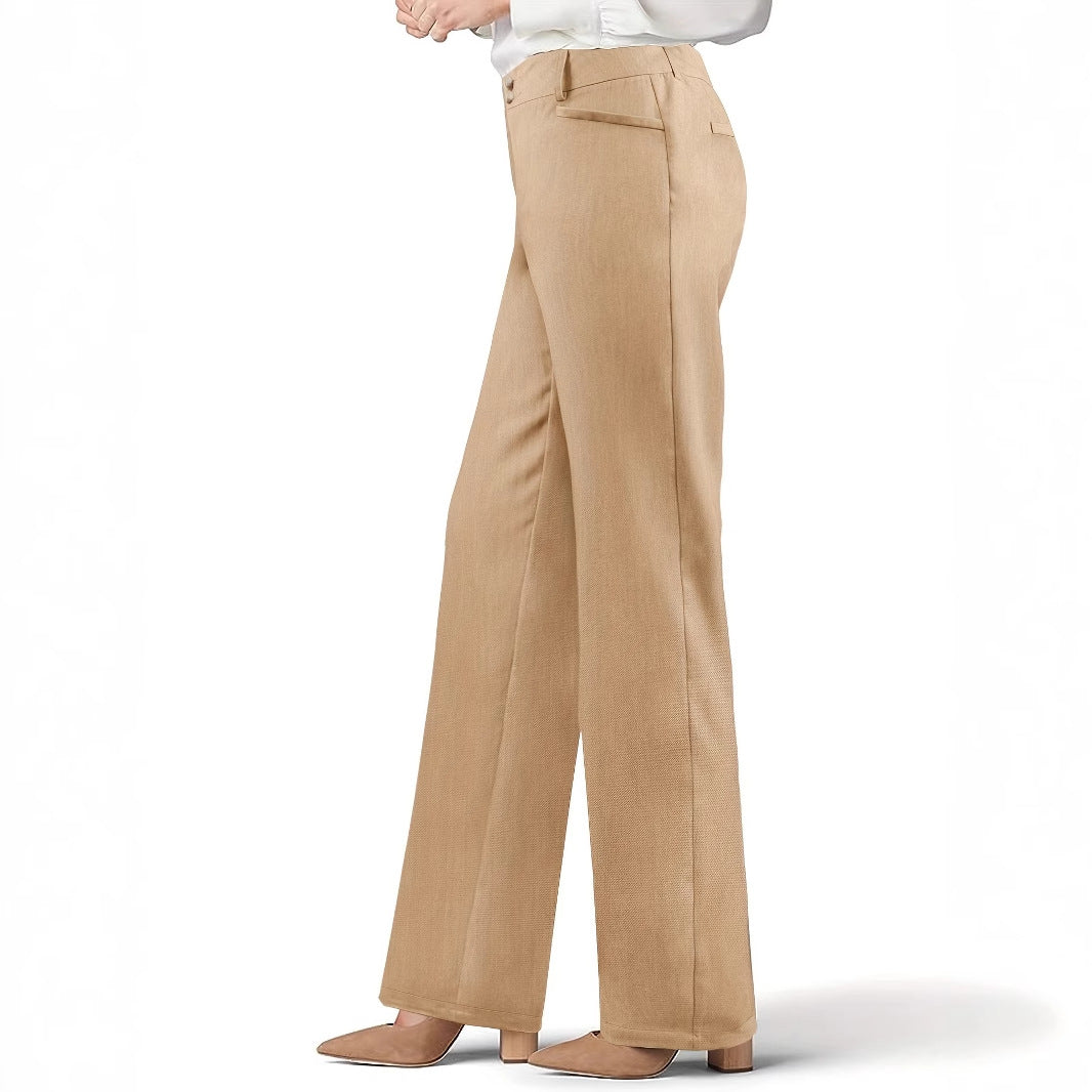 Drune | Elegante und komfortable High-Waist-Hose mit dekorativen Knöpfen