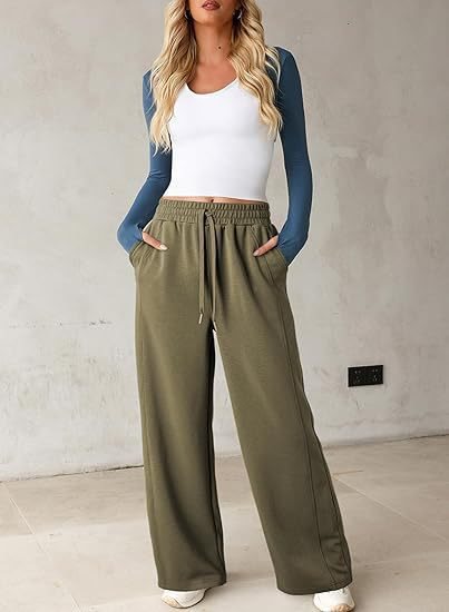 Damen Bequeme und lässige Freizeithose mit elastischem Bund und seitlichen Taschen Drune