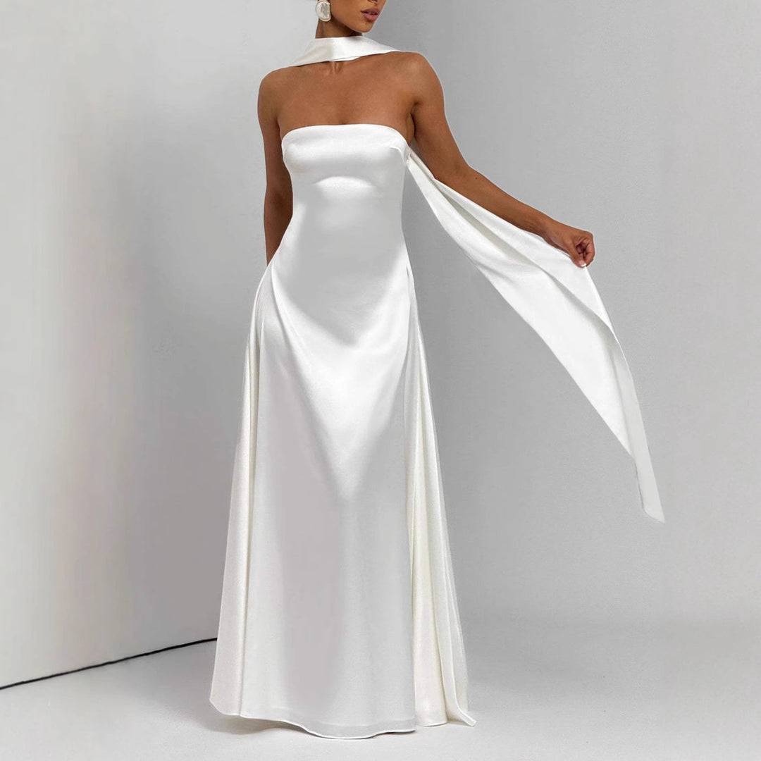 Damen Elegantes und schickes Langarm Abendkleid Drune