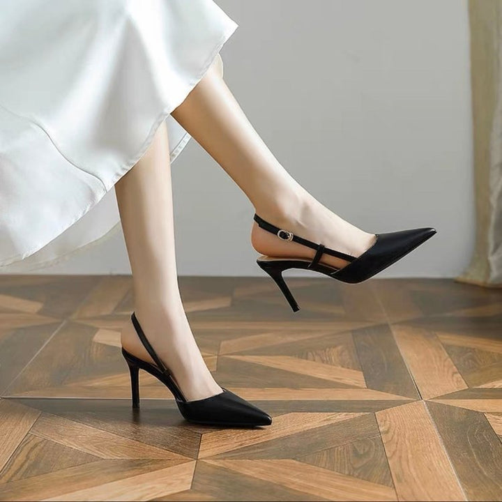Damen Elegante Slingback Pumps mit spitzem Zehenbereich Drune