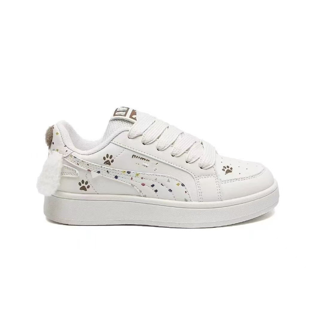Damen Sneakers mit süßem Tierdesign und flauschigen Details Drune