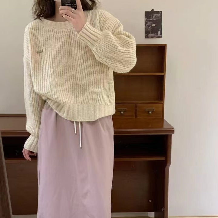 Damen Grober Strickpullover mit lässigem Schnitt Drune