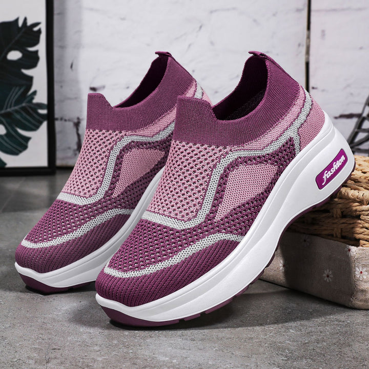 Damen nan ultraleichter Strick-Slip-On mit ergonomischer Keilsohle und herausnehmbarem Komforteinlagenfach Drune