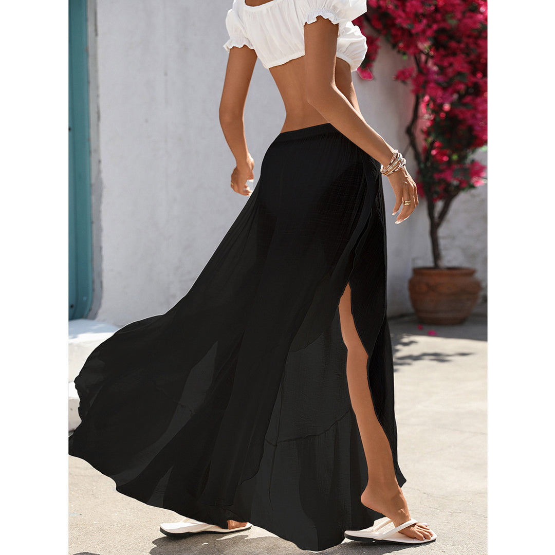 Damen Maxi-Rock mit elegantem asymmetrischen Schnitt und luftiger Passform Drune