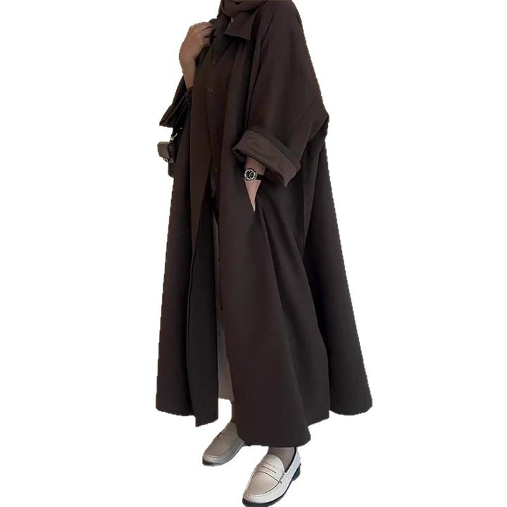 Damen modisches Hemdkleid mit Langarm und eleganter Passform Drune