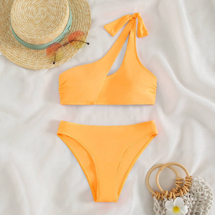 Damen asymmetrischer Bikini mit modischen Cut-Outs Drune