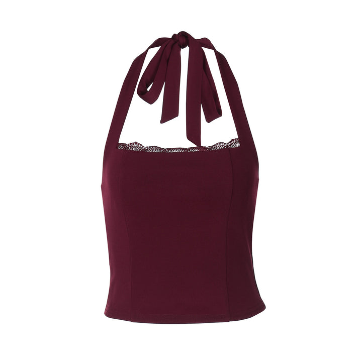 Damen Top mit Spitzenbesatz und figurformendem Schnitt Drune