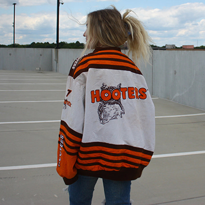 Damen Sportliche Oversized Jacke mit auffälligem Logo-Design Drune