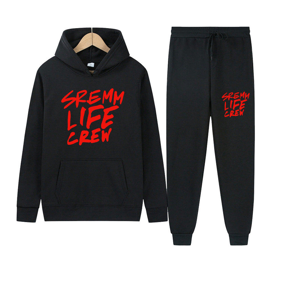 Damen Hoodie und Jogginghose Set mit auffälligem Schriftzug Drune