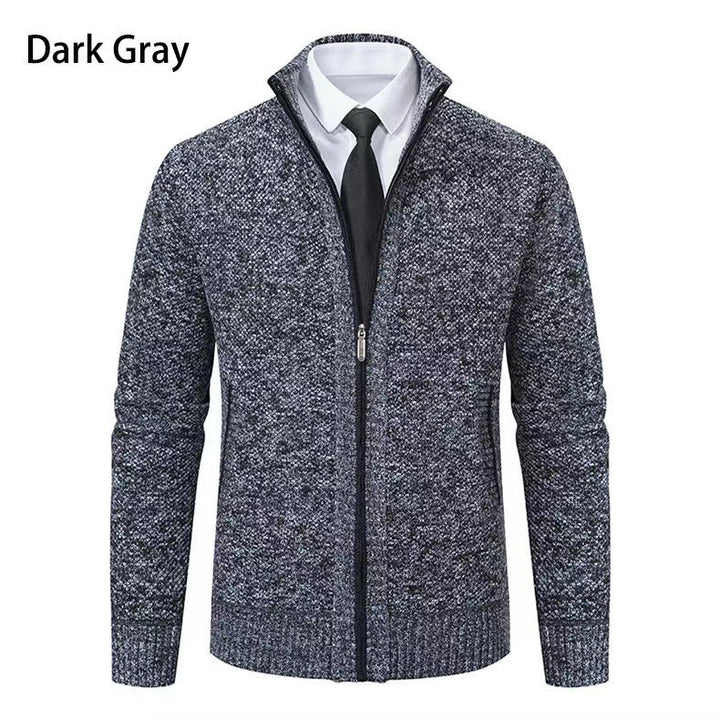 Herren modische Strickjacke mit Reißverschluss und praktischen Taschen Drune