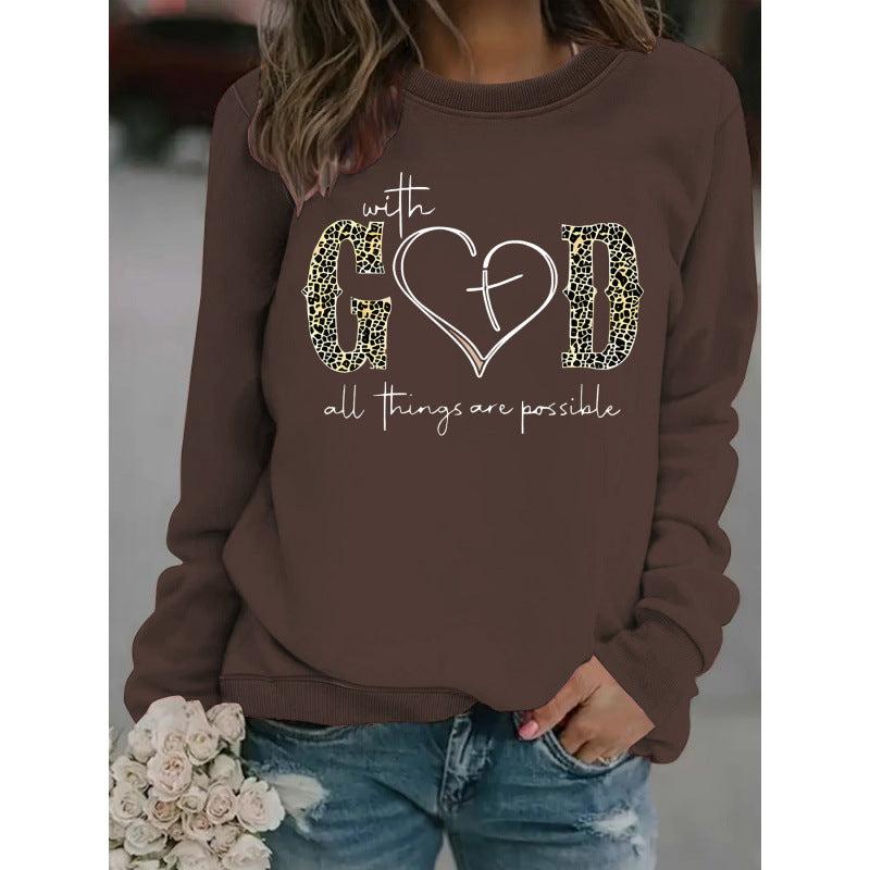 Damen Sweatshirt mit kreativem Modedesign und motivierender Botschaft Drune