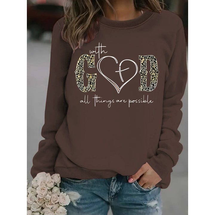 Damen Sweatshirt mit kreativem Modedesign und motivierender Botschaft Drune