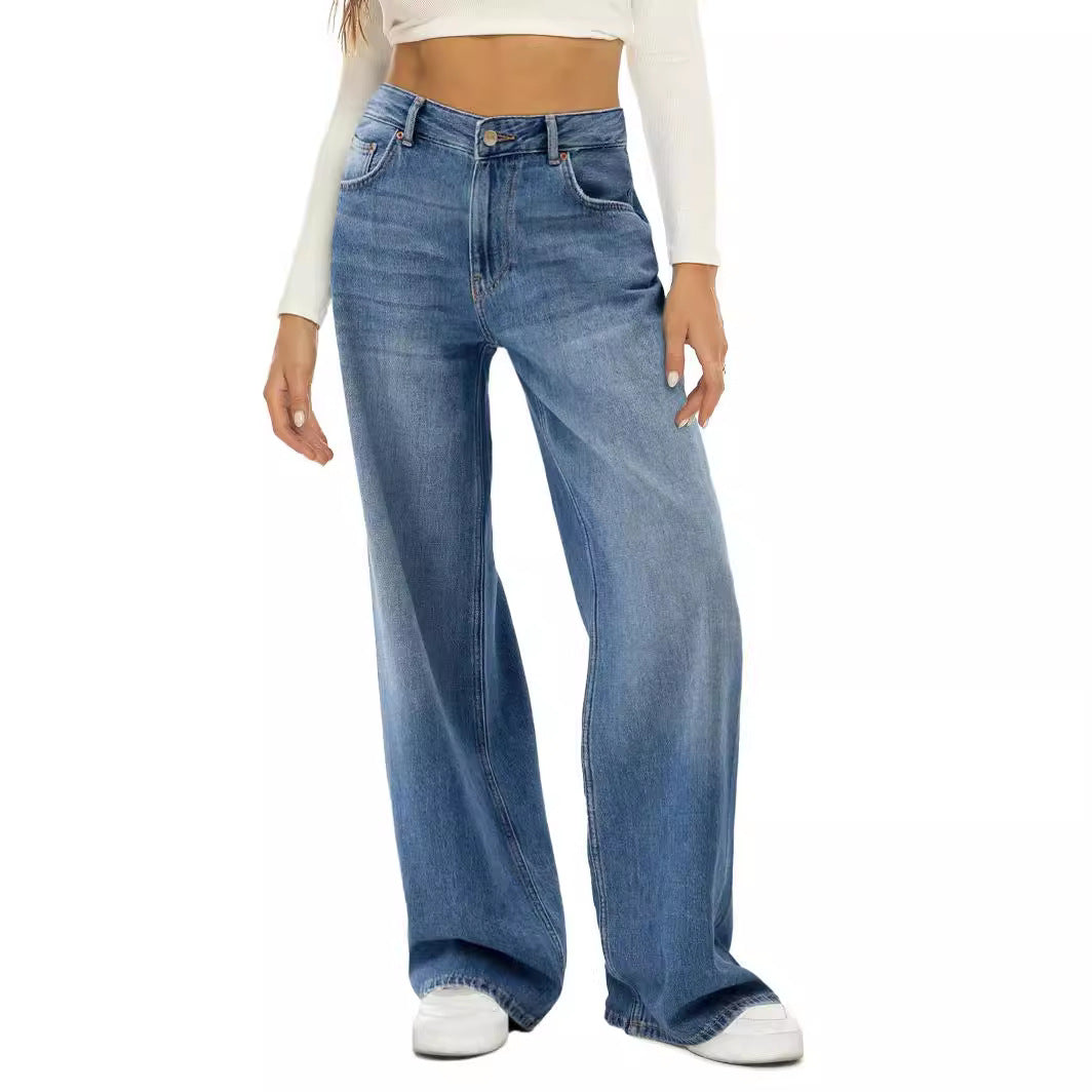 Damen lässige weite Jeans im urbanen Stil Drune