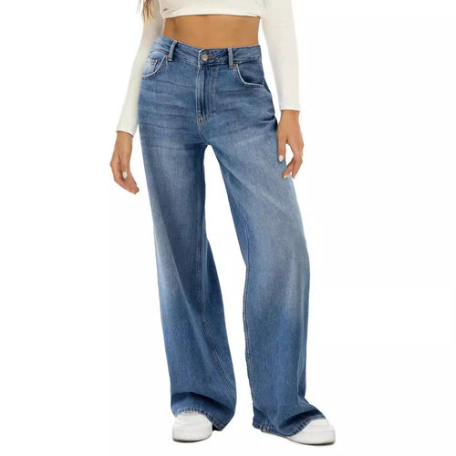 Damen lässige weite Jeans im urbanen Stil Drune
