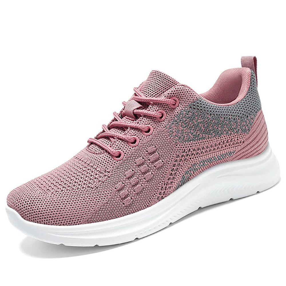 Damen nan atmungsaktive Strick-Walking-Sneaker mit sockenähnlichem Schaft, gepolsterter Fersenstütze und flexibler Leichtlaufsohle Drune