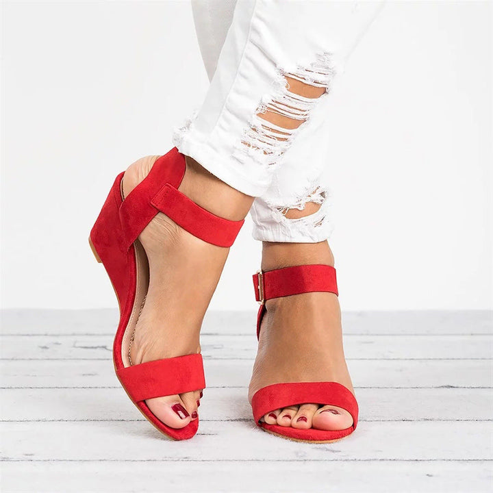 Damen Wedge-Sandalen mit verstellbaren Riemen und rutschfester Sohle Drune