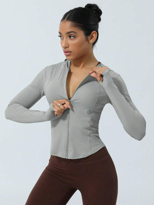 Damen Sportjacke mit praktischen Daumenlöchern und athletischem Schnitt Drune