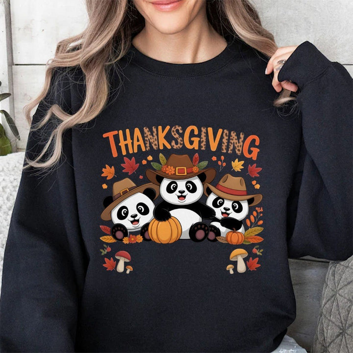 Damen Sweatshirt mit lustigem Tierdesign und herbstlichem Motiv Drune
