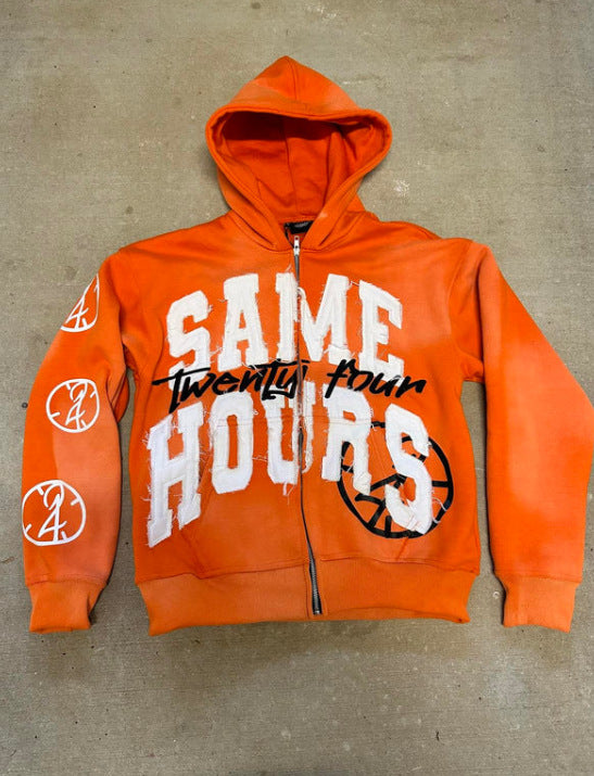 Herren Grafik Zip-Up Hoodie Drune