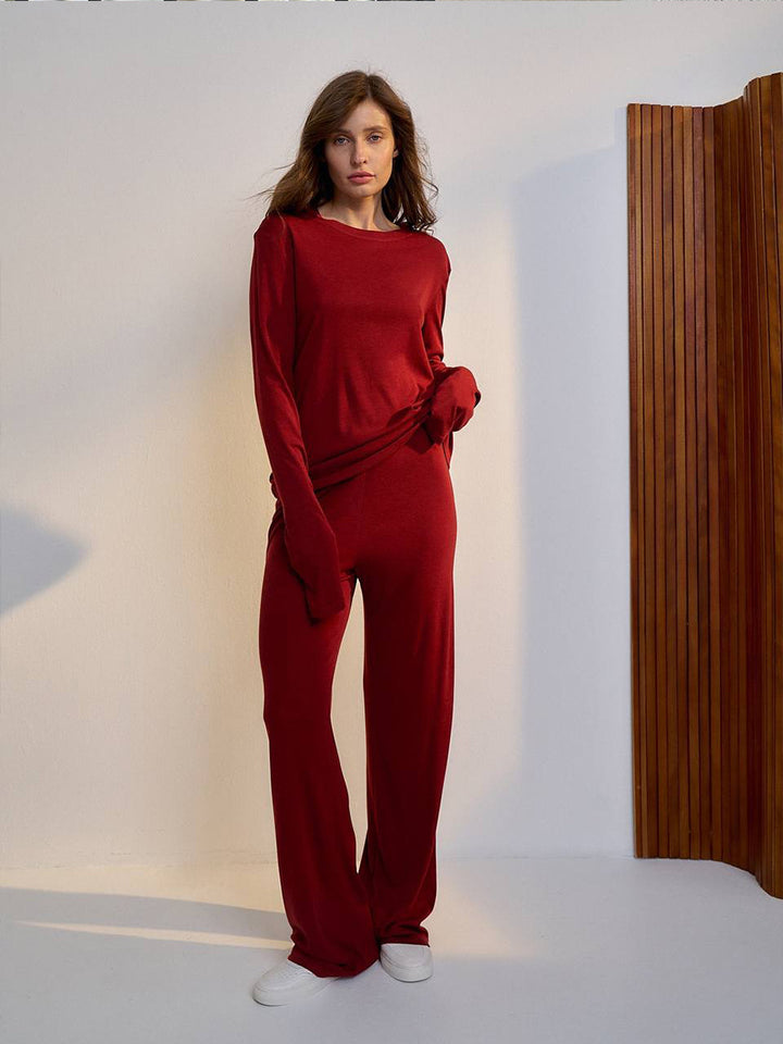 Damen elegante und vielseitige High-Waist Hose Drune