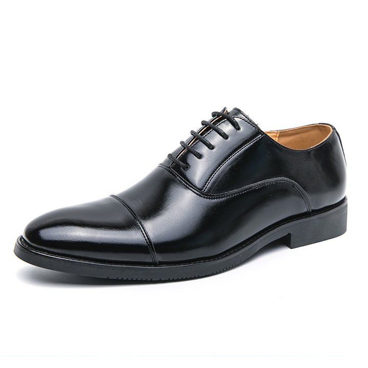Herren klassische Oxford-Lederhalbschuhe mit Kappnaht, gepolstertem Lederfutter und rutschfester Gummisohle Drune