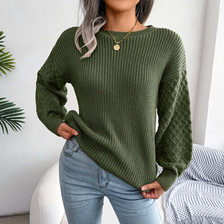Drune | Strickpullover mit Strukturärmeln Acryl Bequem und Trendy