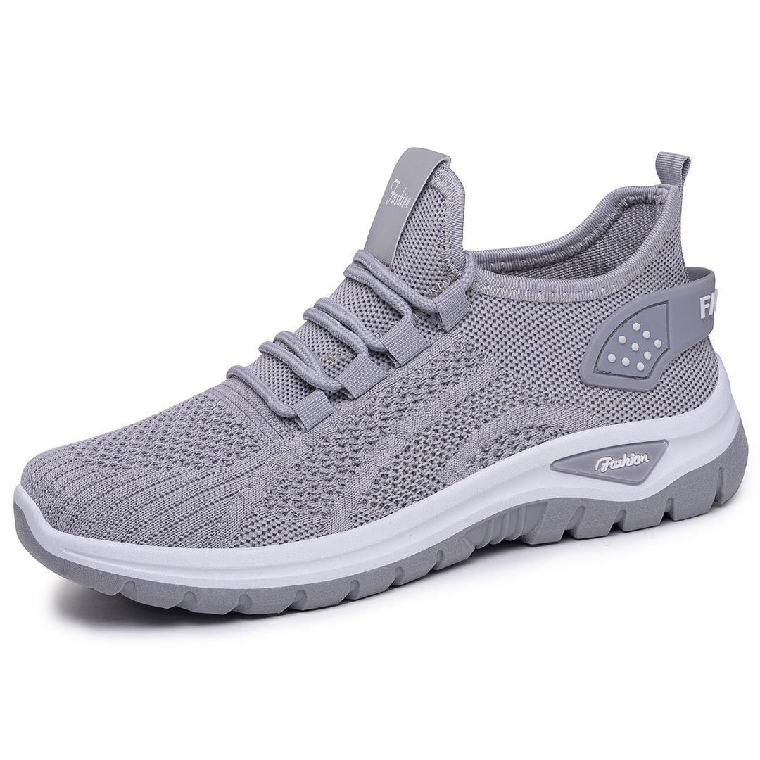 Damen nan sockenähnlicher Strick-Fit Sneaker mit elastischer Schnürung, gelochter Fersenverstärkung und dämpfender Plateau-Sohle Drune
