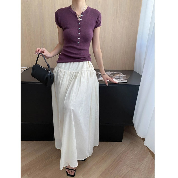 Damen lässige Leinenhose mit bequemen weitem Schnitt Drune