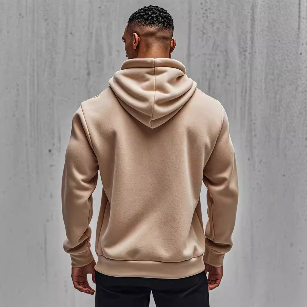 Herren gemütlicher Kapuzenpullover mit Reißverschluss und Taschen Drune