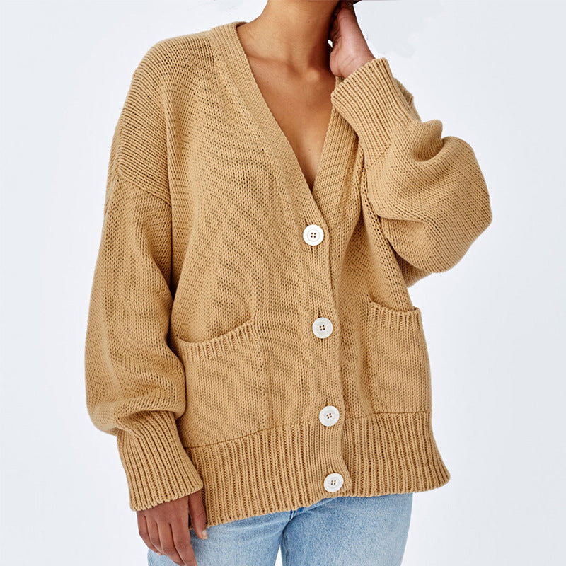 Damen Grobstrickcardigan Drune