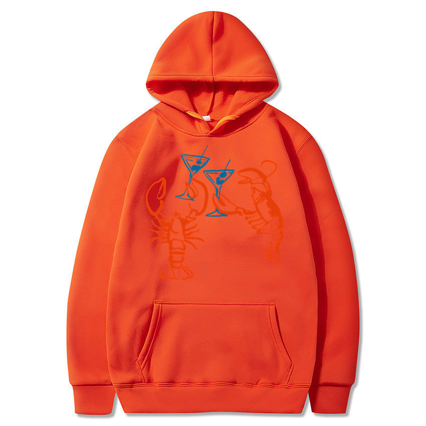 Damen Kapuzenpullover mit rauflustigem Hummer-Motiv Drune