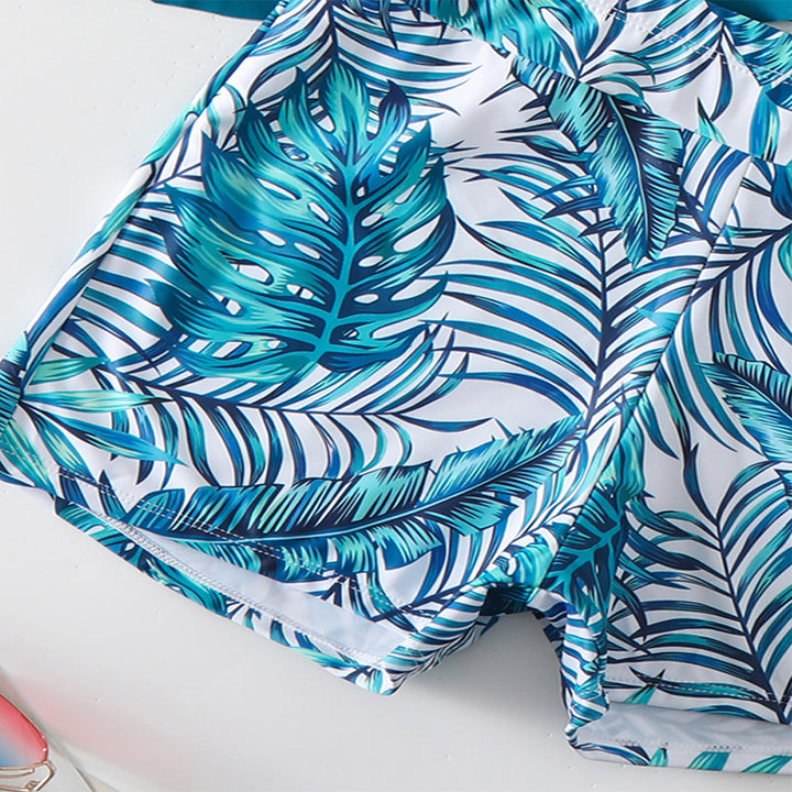Damen Bade-Set mit trendiger Rüschensilhouette und floralem Druck Drune
